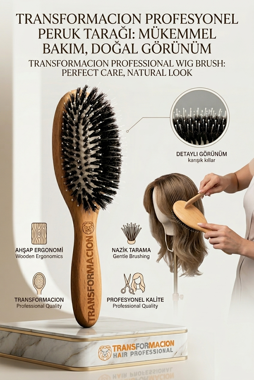 Peruk Tarağı - Peruk Bakım Tarağı Ahşap 721655