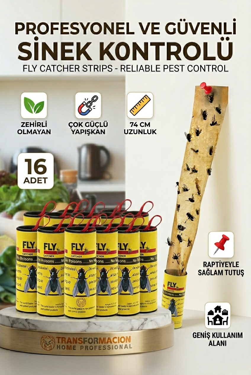 Yapışkanlı Sinek Şeridi Sinek Kapanı 16 ADET 721534