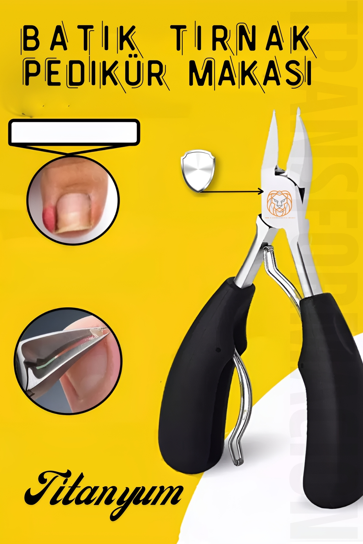 Pedikür Makası Tırnak Batık Makası Titanyum Çelik Profesyonel 721332