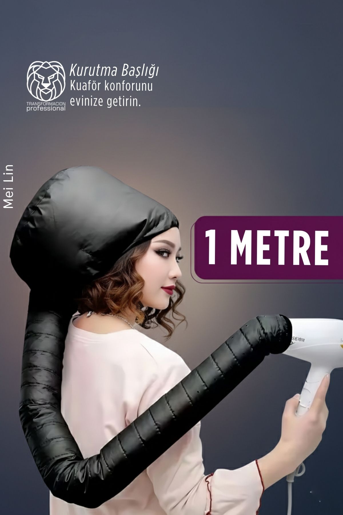  Isıya Dayanıklı Pratik Ev Tipi Hortumlu Saç Kurutma ve Fön Başlığı – 1 Metre 721198