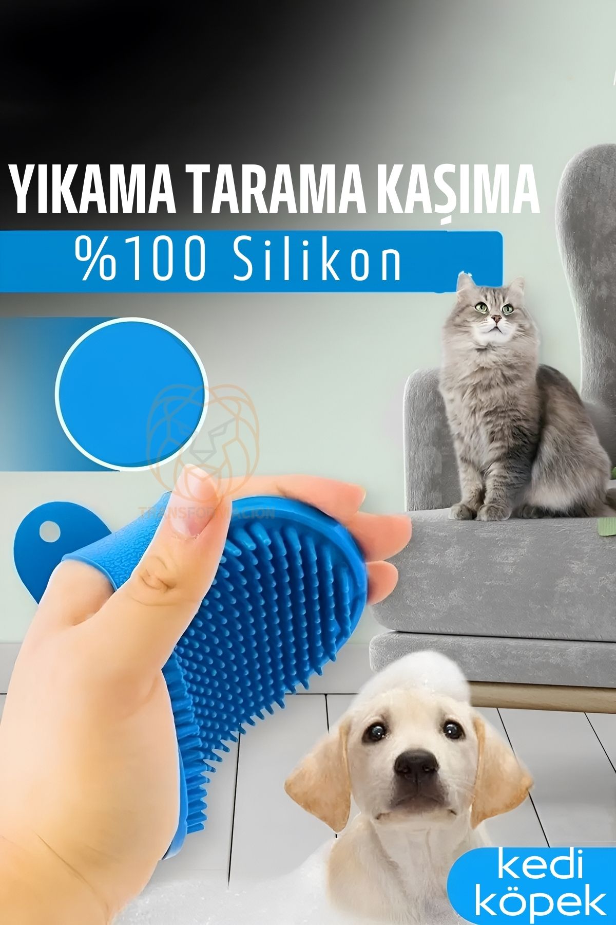 Hayvan Tüy Toplama Yıkama Kaşınma Silikon Fırçası 721131