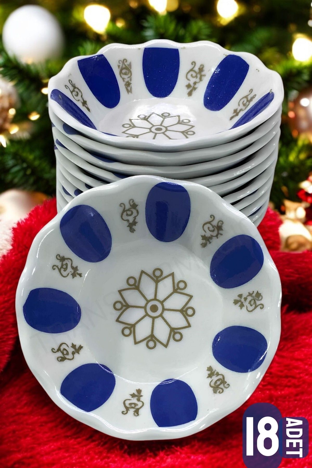 Melamin Çay Tabağı 18 Adet Geleneksel Türk Çay Bardağı Altlığı 721012