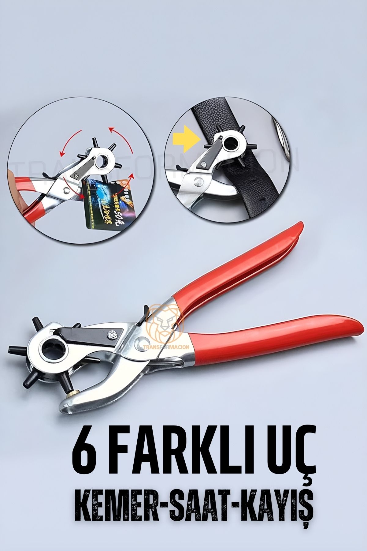 Kemer Delici Pense 6 Uçlu Saat Kayış Kemer Delme Pensesi 720990