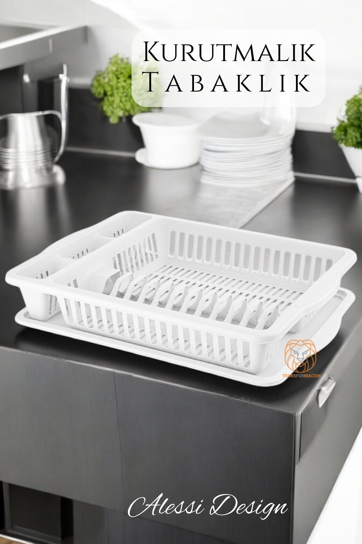Bulaşık Durulama Sepeti Tabaklık Bulaşık Kurutmalık BEYAZ Alessi 714493