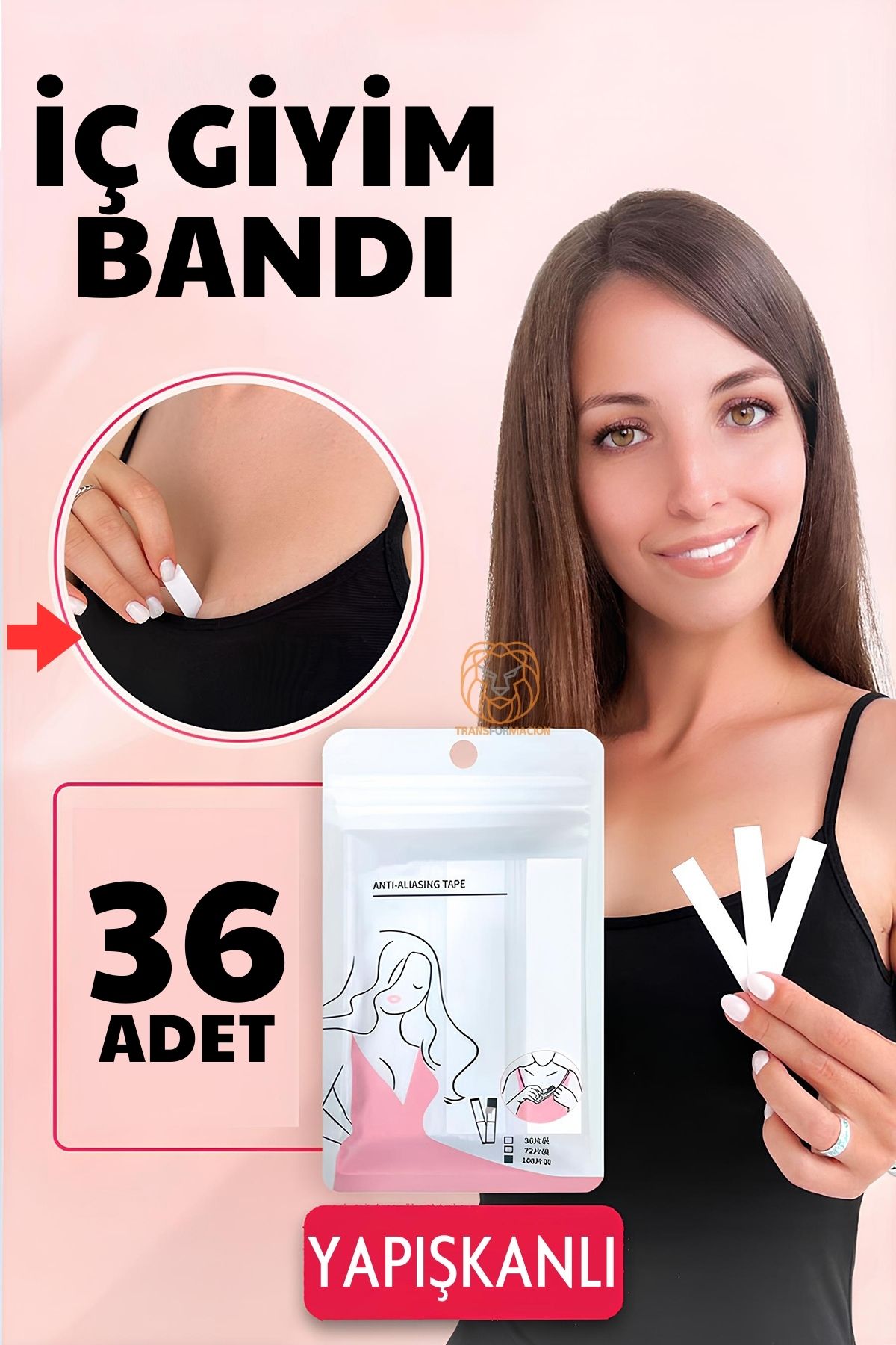 İç Giyim Bandı Çift Taraflı Yapışkanlı Su Geçirmez 36 ADET 720406	