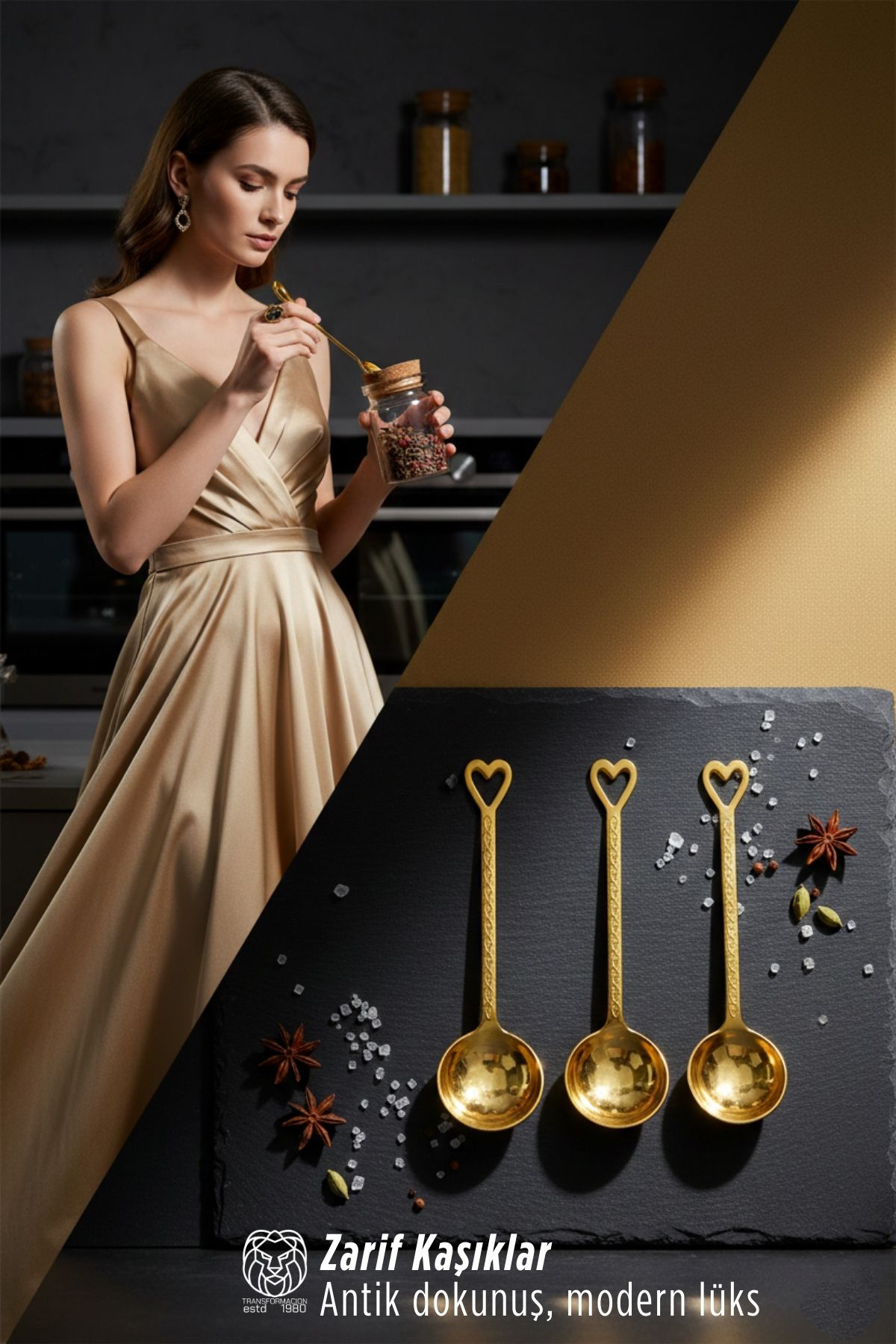 3 lü Şeker ve Ölçü Kaşığı Vintage Design 715870