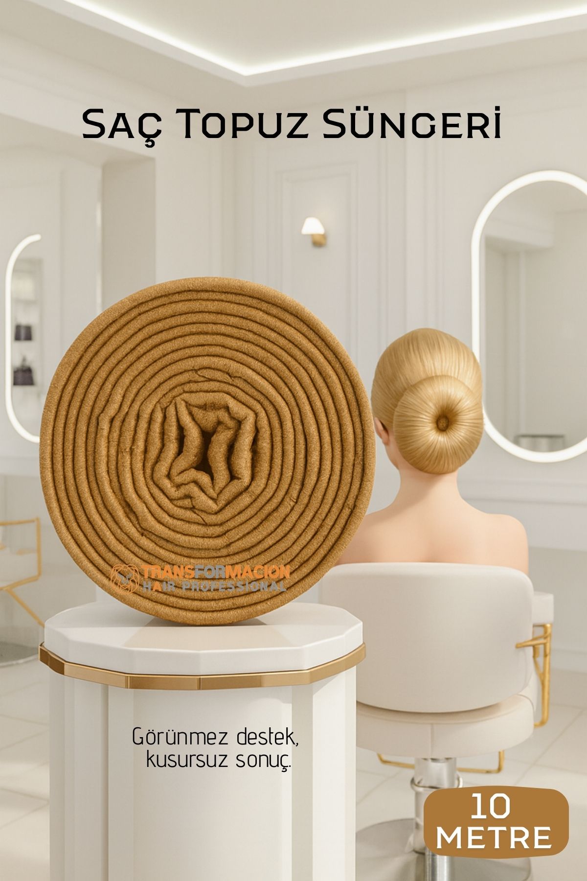 Saç Topuz Süngeri SARI 10 METRE Forero Design 720600