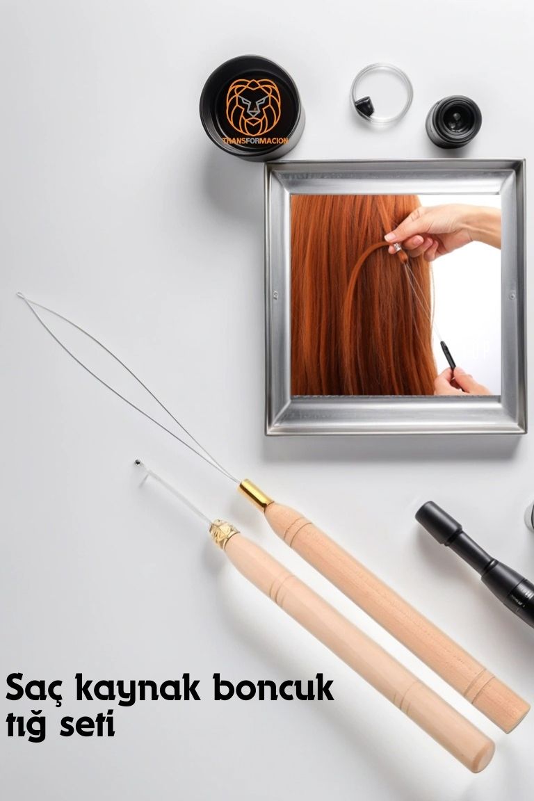 Saç Boncuk Uzatma Keratin Tığı Misina Seti 720393