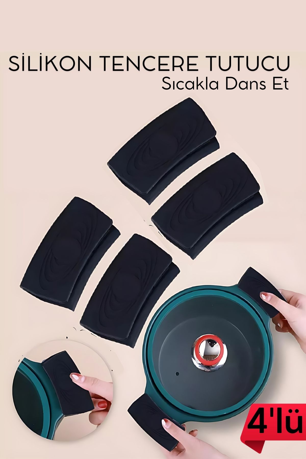 Tencere Tutucu Silikon 4 ADET 720172