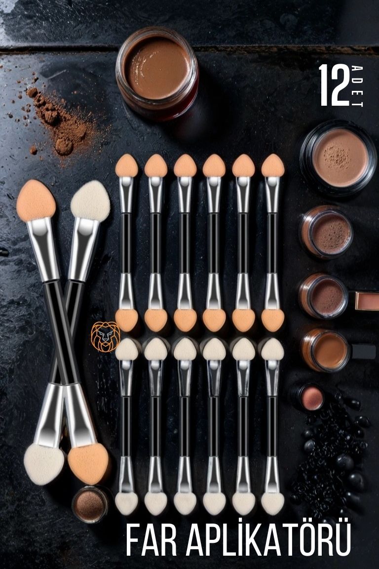 12'lı Çift Uçlu Far Aplikatörü – Göz Makyajı İçin Sünger Uçlu Pratik Uygulama Set 720085