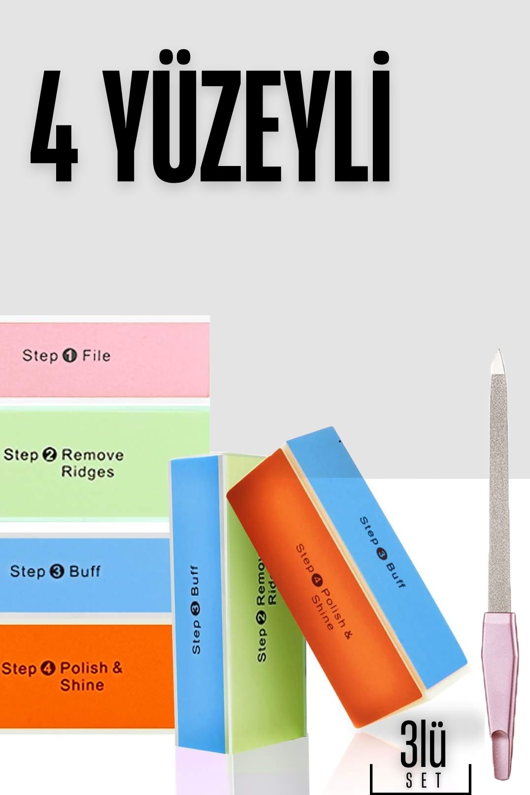 4 Yüzeyli Törpü ve Parlatma Blok Sünger 3 lü Set 718814