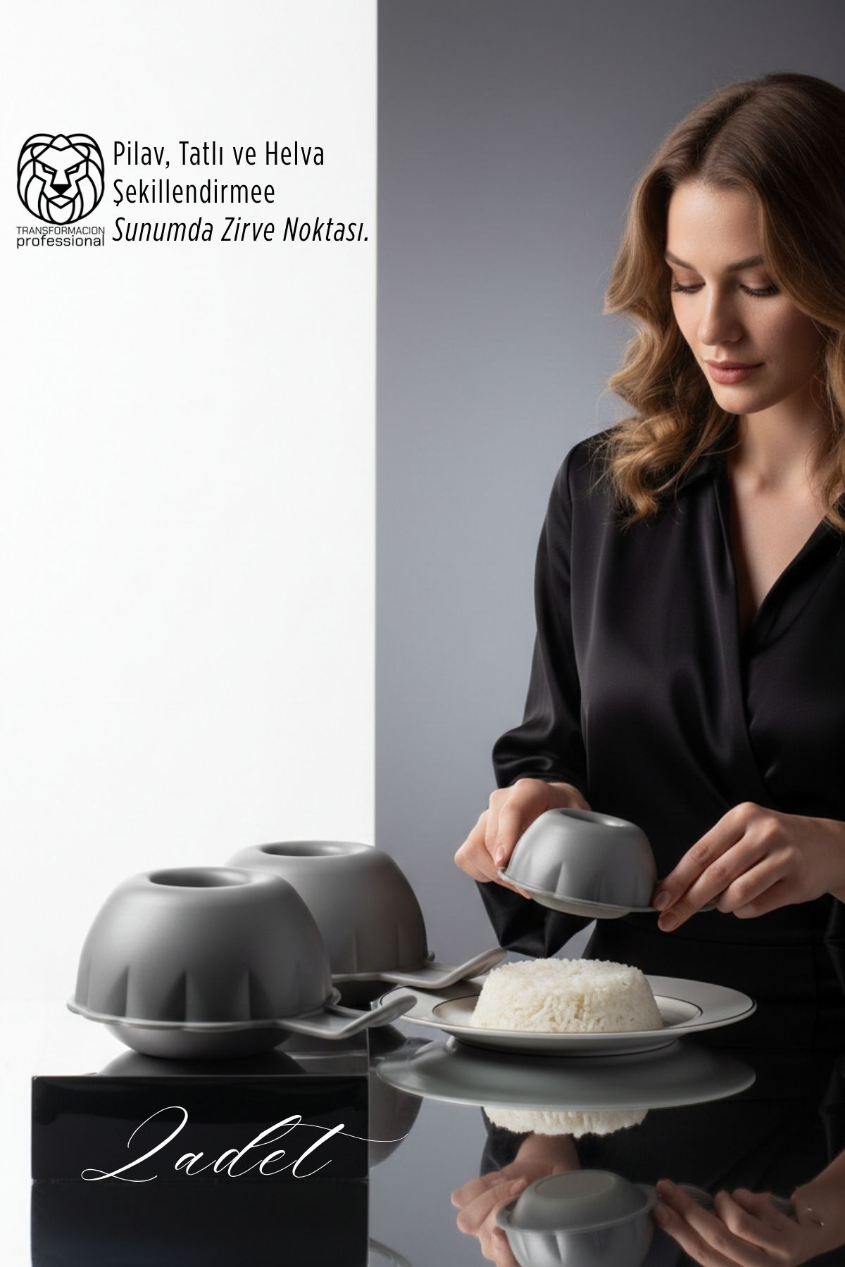  2 Lİ SET Lüks Sunum Sanatı: Premium Pilav, Tatlı ve Helva Şekillendirme Kalıbı  717168