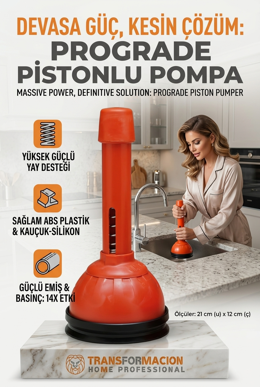 ProGrade Pistonlu 14X Lavabo Gider Açıcı Pompa 716627