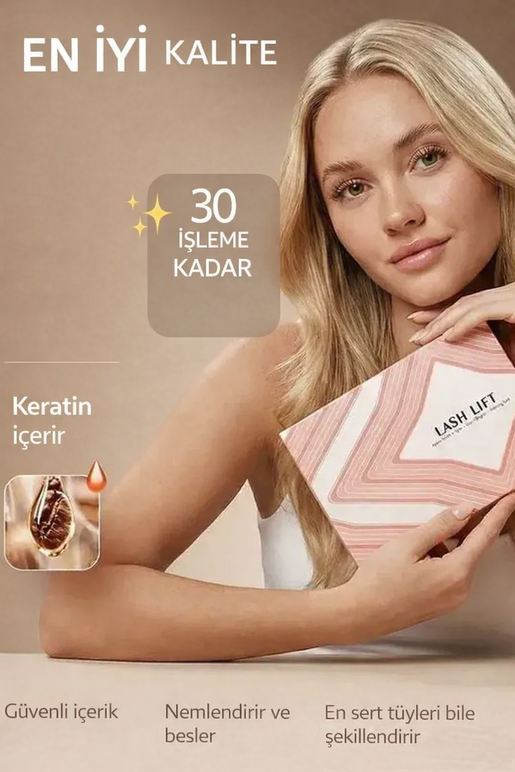 Lash Lift & Kirpik Lifting Seti - 5-8 Dakikada Hızlı ve Kalıcı Kıvrım 8 Haftaya Kadar 723076