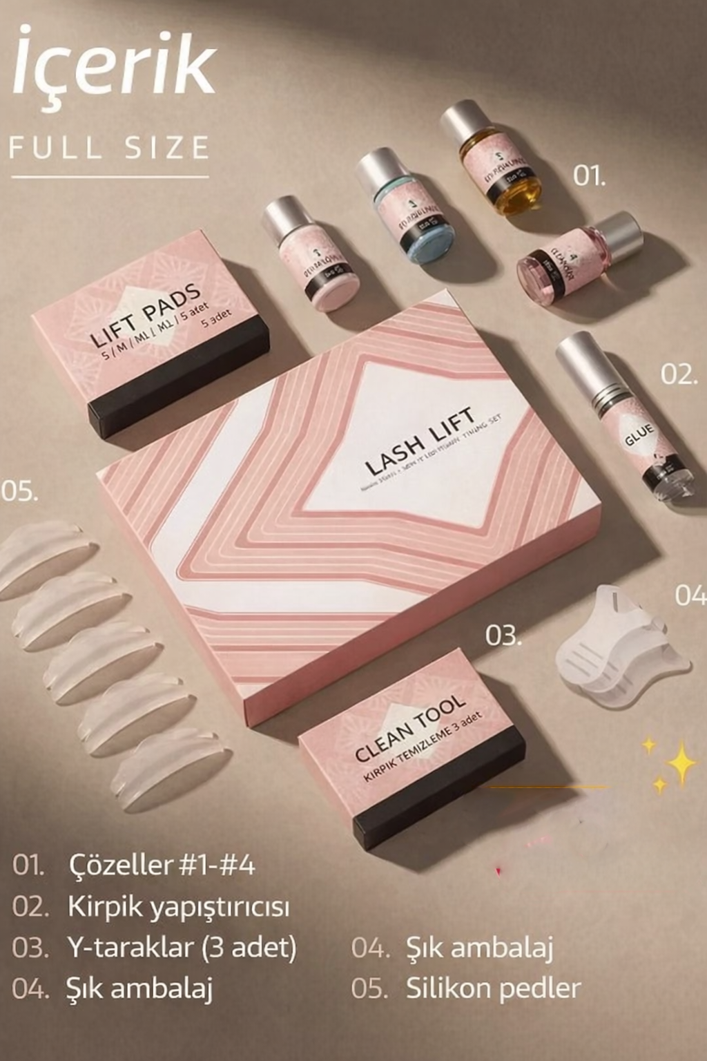 Lash Lift & Kirpik Lifting Seti - 5-8 Dakikada Hızlı ve Kalıcı Kıvrım 8 Haftaya Kadar 723076