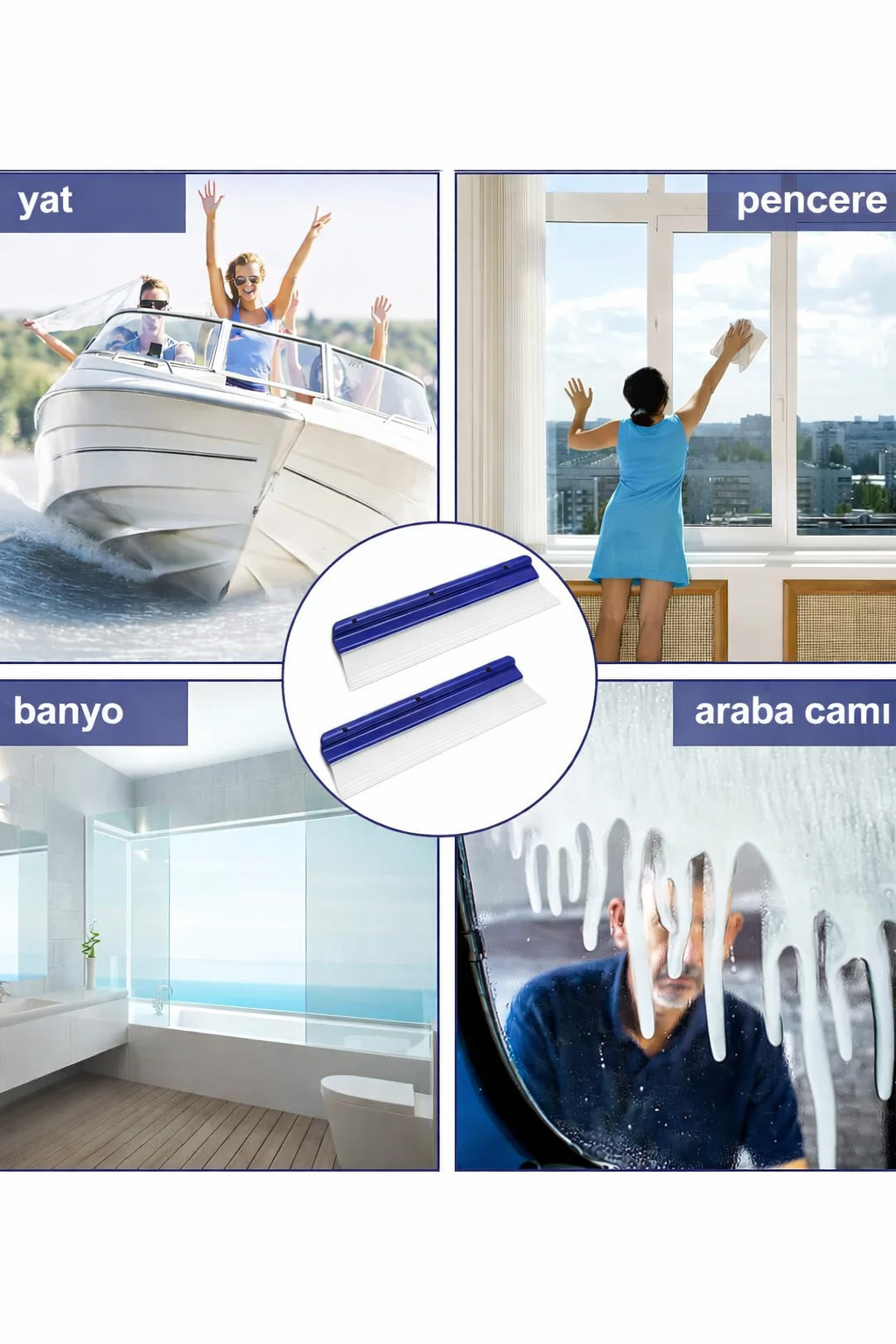 Profesyonel Araç Ykama Sonrası Su Çekme Aparatı | İz Bırakmaz Silikon Araç Kurulama Çekpası 723079