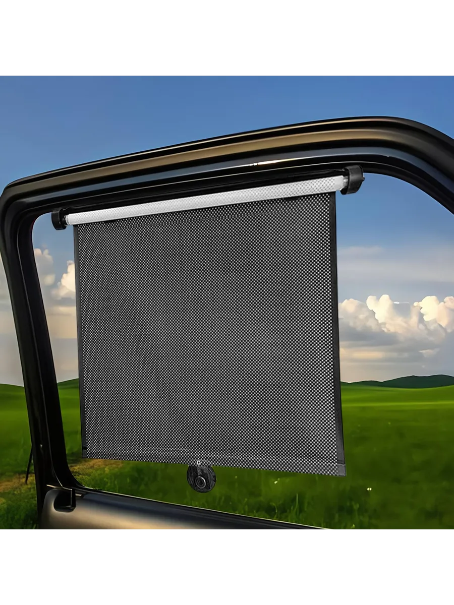 Otomatik Toplanır Araç Perdesi 2'li Set | 36x45 cm Vantuzlu Yan Cam Güneşliği 723080