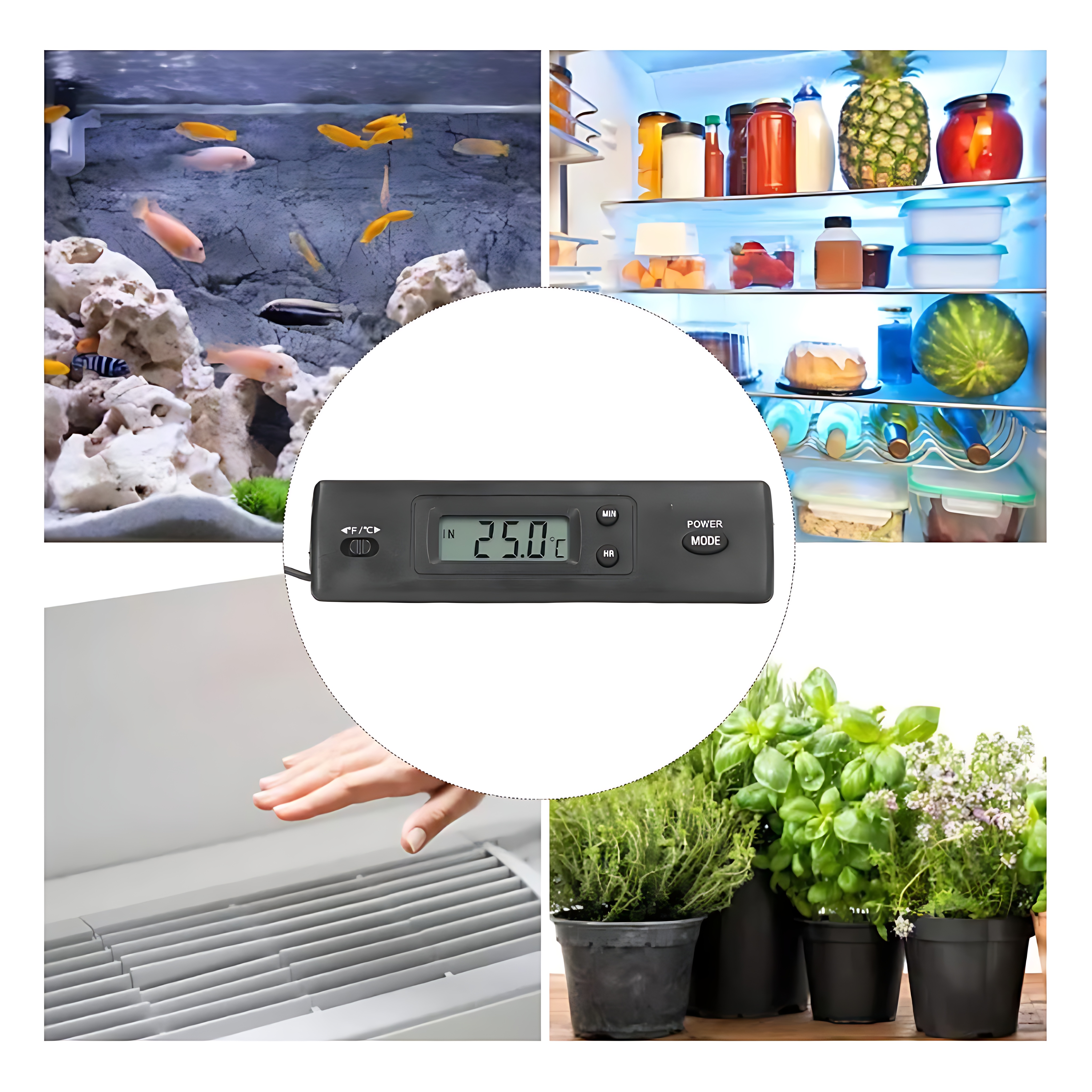  Dijital Prob Termometre - Akvaryum, Buzdolabı ve Oto Isı Ölçer 723082