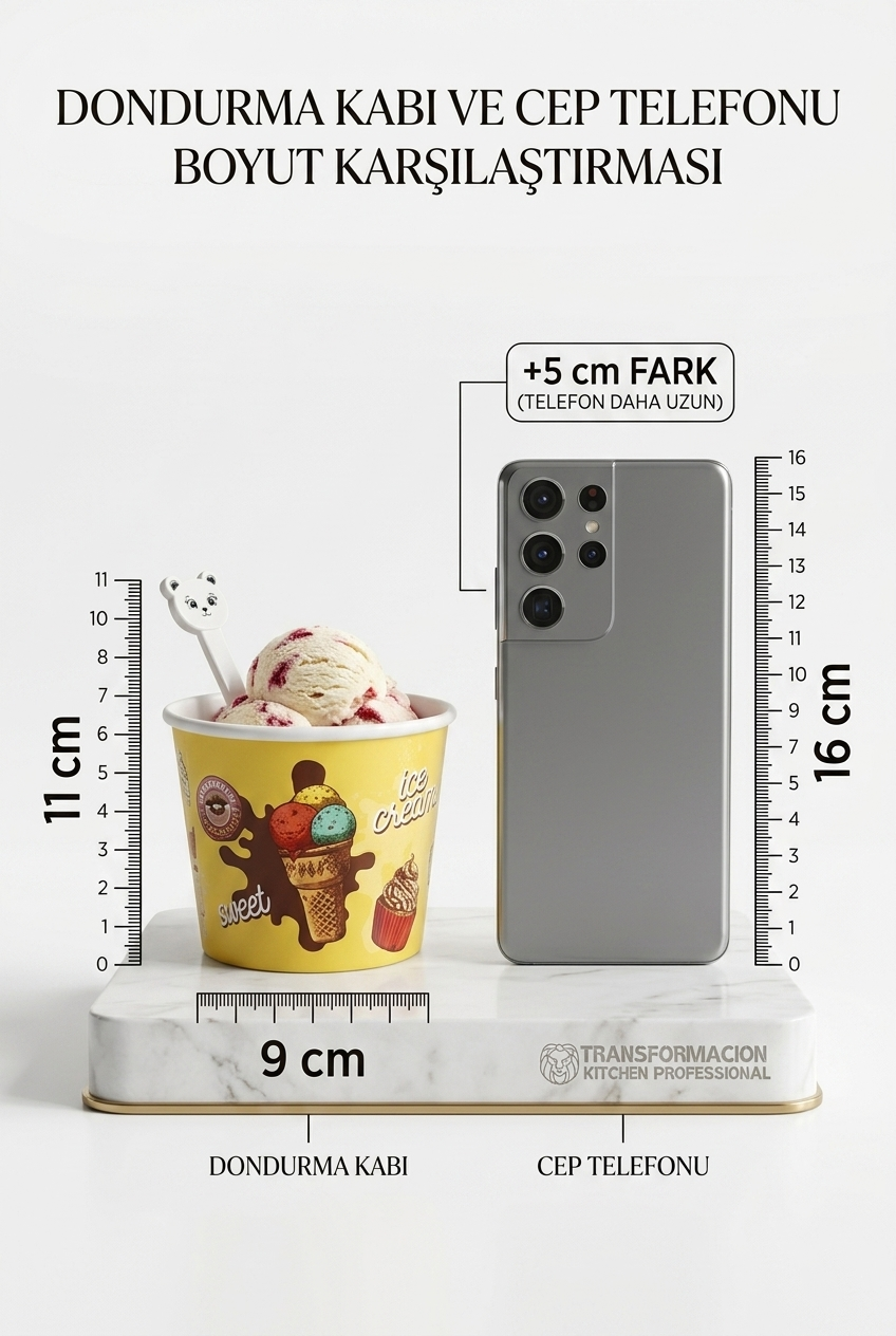 Sevimli Ayıcık Kaşıklı 8'li Dondurma Kasesi Seti - Parti, Atıştırmalık ve Mama Kabı 723094