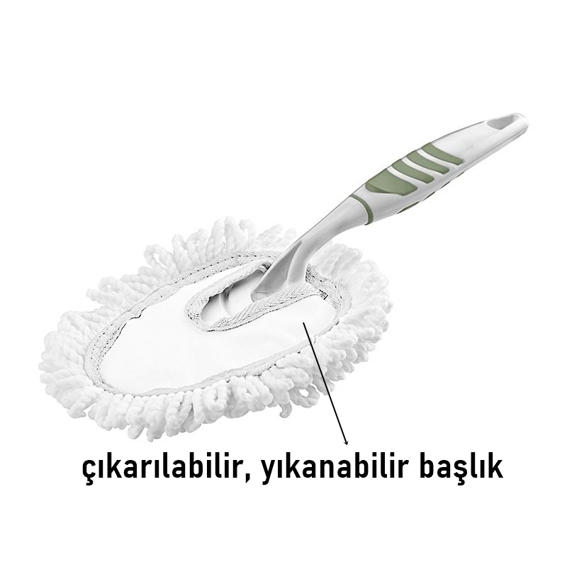 2'li Profesyonel Temizlik Seti - Yıkanabilir Mikrofiber Toz Alıcı ve Peluşlu Camsil 723097