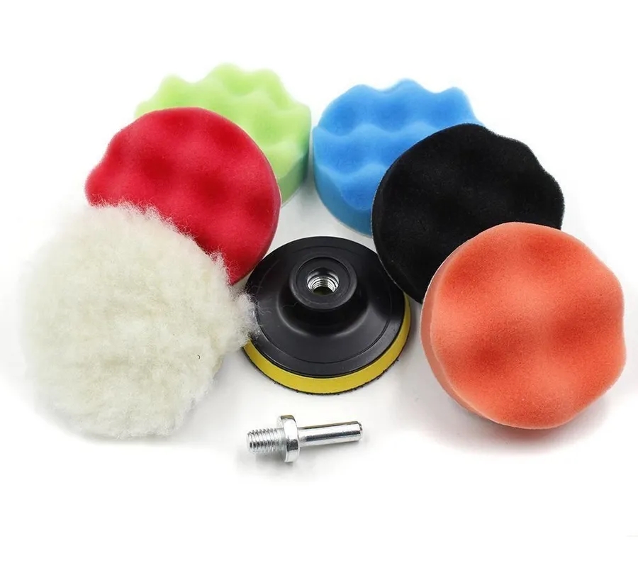 11 Parça Polisaj Sünger Seti 115mm - Matkap Uyumlu M14 Pasta Cila ve Parlatma Kiti 723105