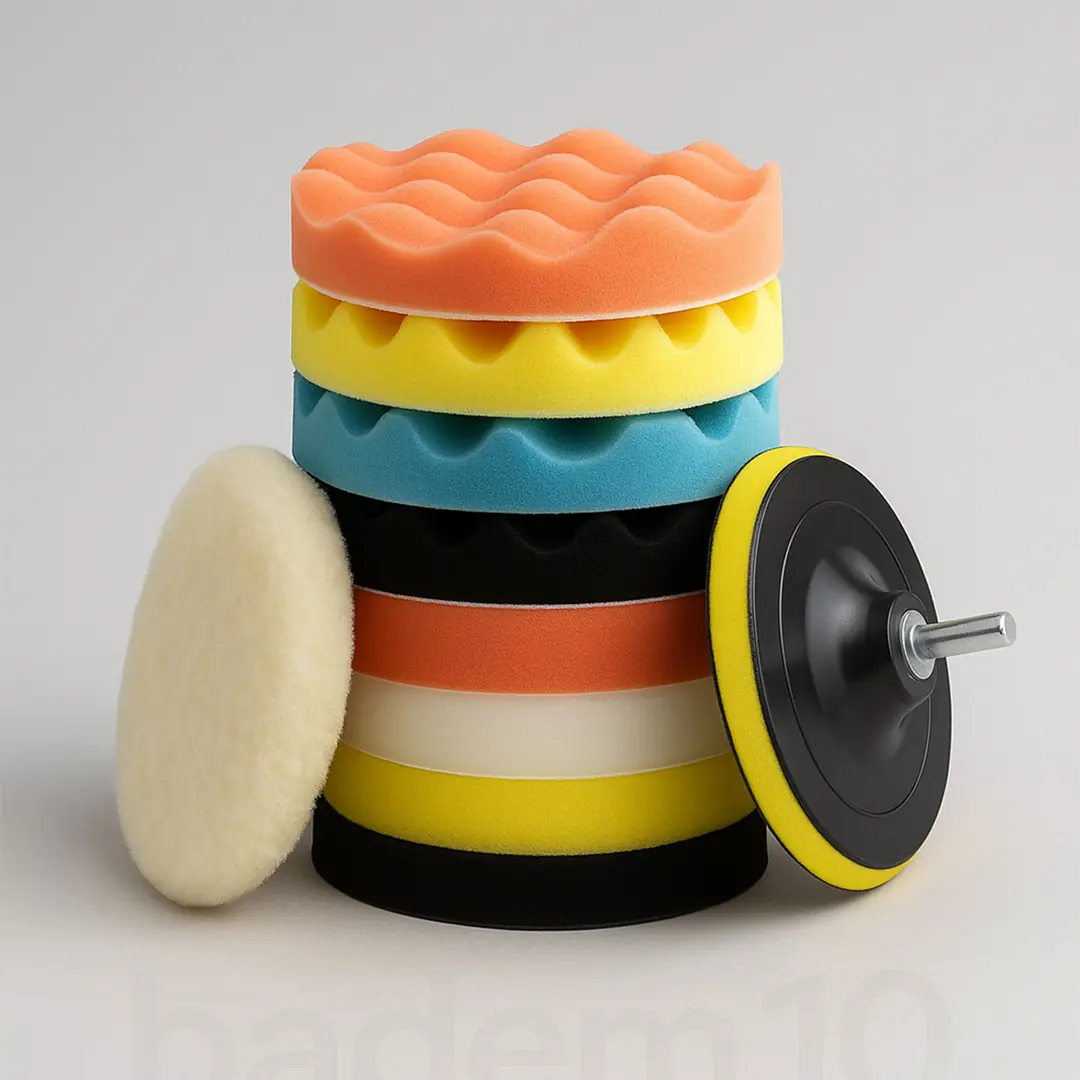 11 Parça Polisaj Sünger Seti 115mm - Matkap Uyumlu M14 Pasta Cila ve Parlatma Kiti 723105