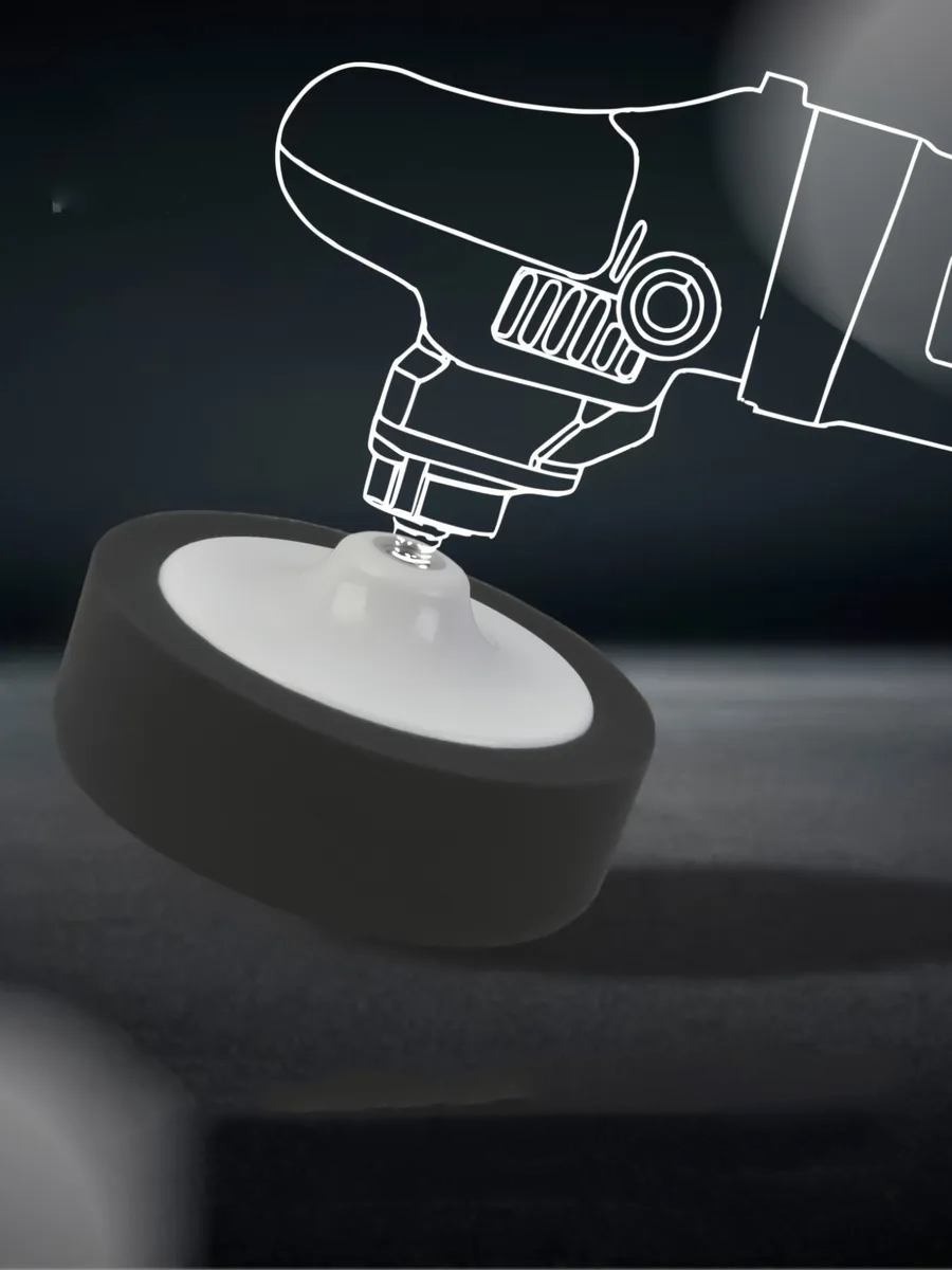 Cila Süngeri 150mm - Yumuşak Siyah Finishing Pedi Wax ve Hare Giderme 723113