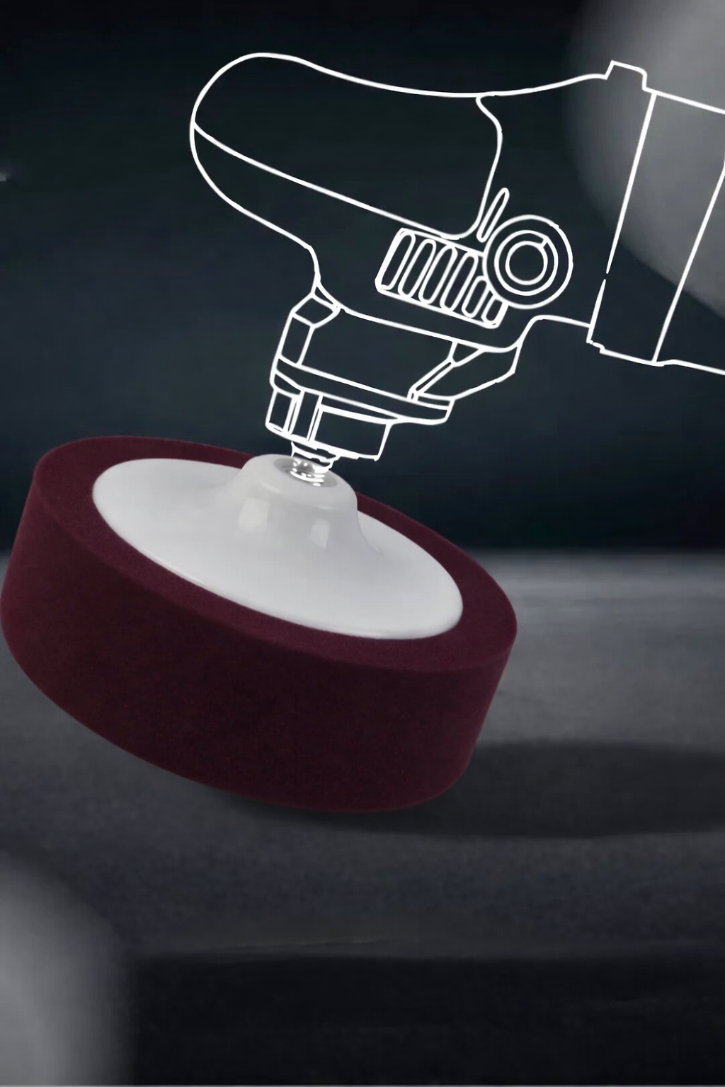 Bordo Pasta Cila Pedi 150mm  - Sert Agresif Çizik Giderici Keçe M14 Uyumlu 723114