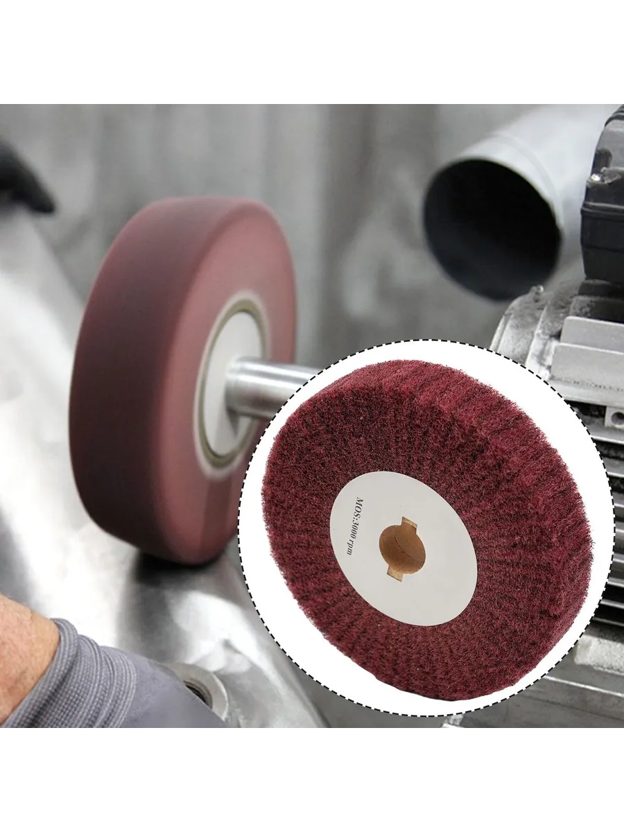 Kırmızı Skoç Elyaf Mop Parlatma Diski - 5700 RPM 165 MM Metal ve Paslanmaz  723107