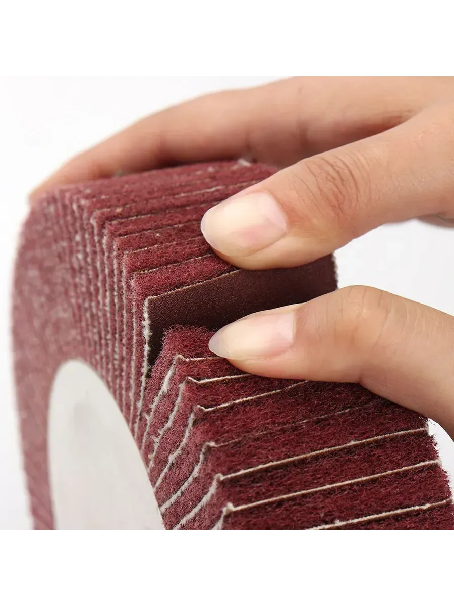 Kırmızı Kombi Mop Zımparalı Skoç Elyaf Mop - 5700 RPM 165 MM Metal ve Paslanmaz Parlatma Diski 723108