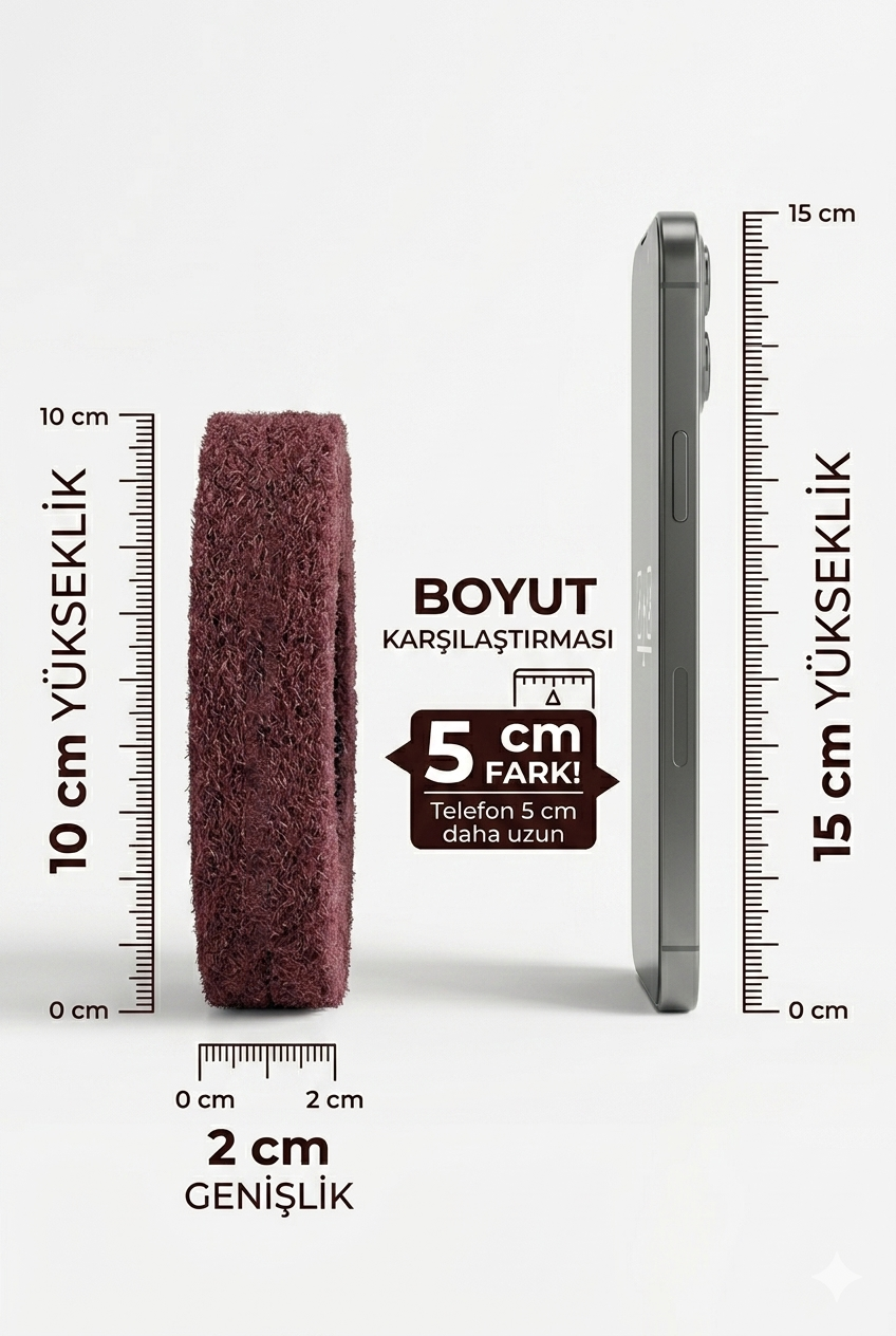 Kırmızı Skoç Elyaf Mop Parlatma Diski - 100 MM Metal ve Paslanmaz  723117