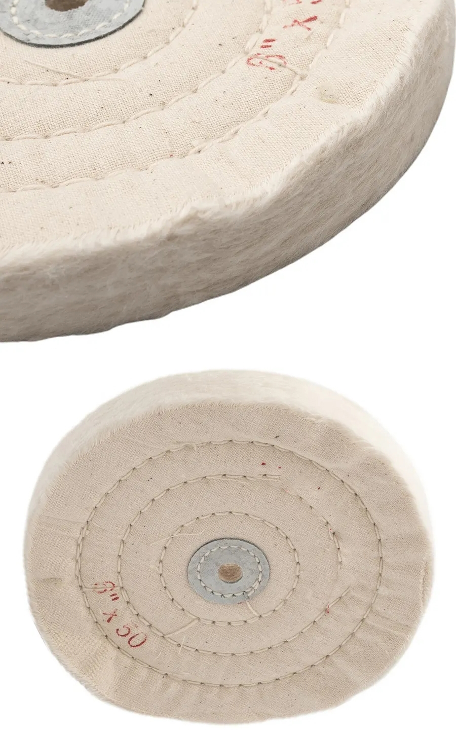 Orta Sert Polisaj Keçesi 6x60 60 Katlı 150mm - Pamuk Bez Disk Ayna Parlaklığı Metal Parlatma Keçesi 723116