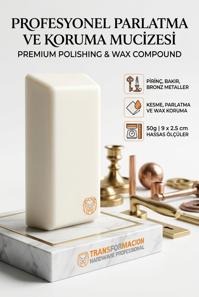 Beyaz Cila 50gr Gümüş, Çelik, Alüminyum Pirinç, Bakır, Plastik İçin Parlatma Macunu 723044