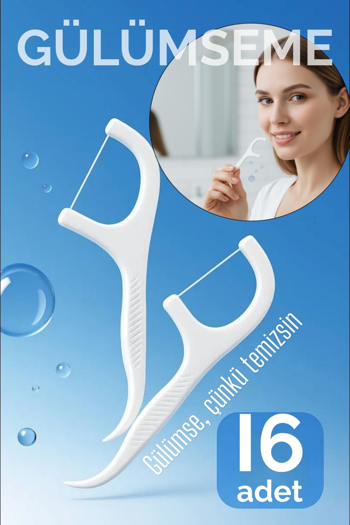 Transformacion Kürdanlı Diş Ipi 16’lı Paket, Pratik ve Hijyenik Ağız Bakım Aracı 716076