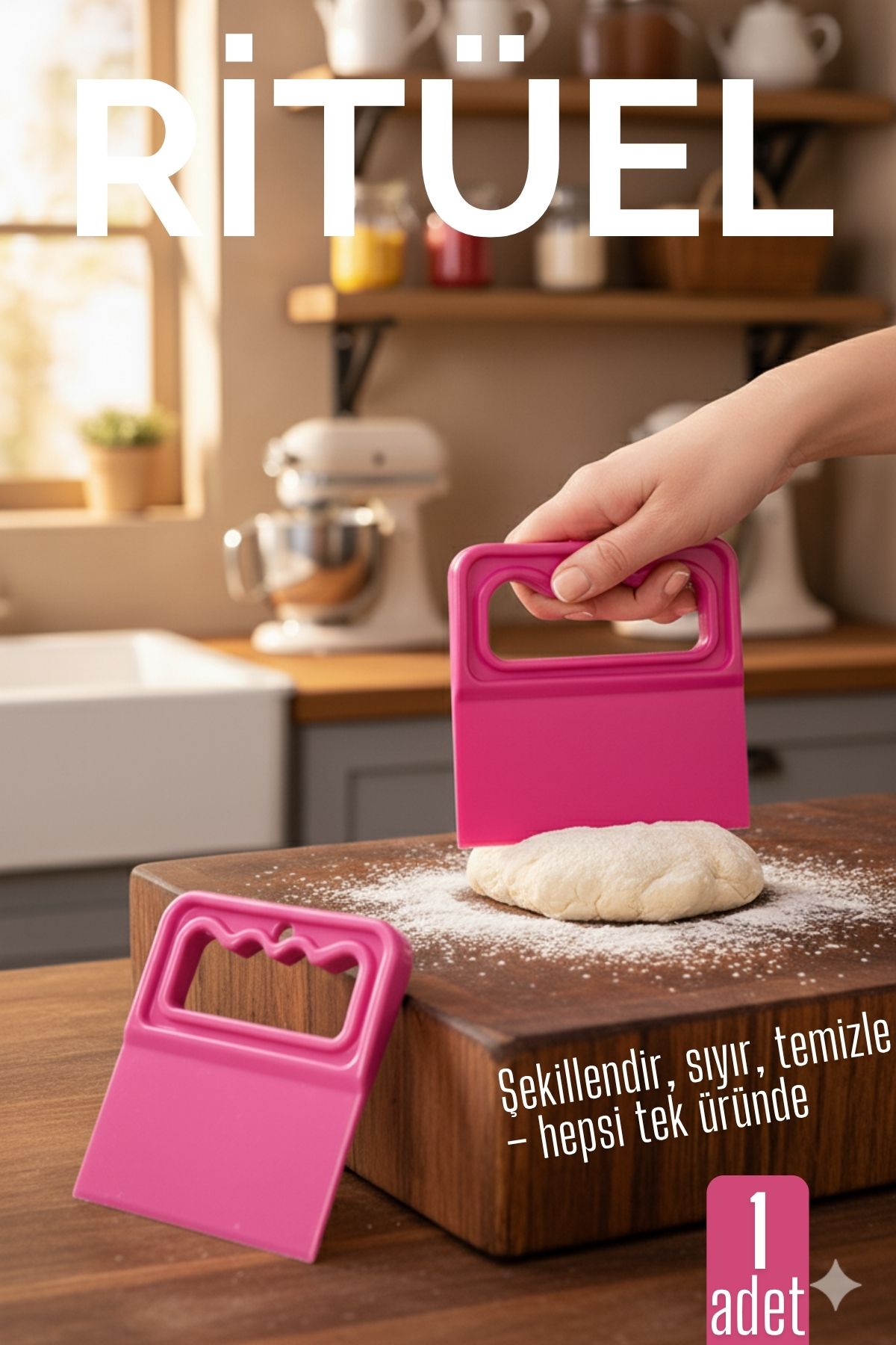  Hamur Kesici Kazıyıcı ve Spatula  - Esnek Yapı ile Unlu Mamul Hazırlığı İçin Pratik Yardımcı 717831