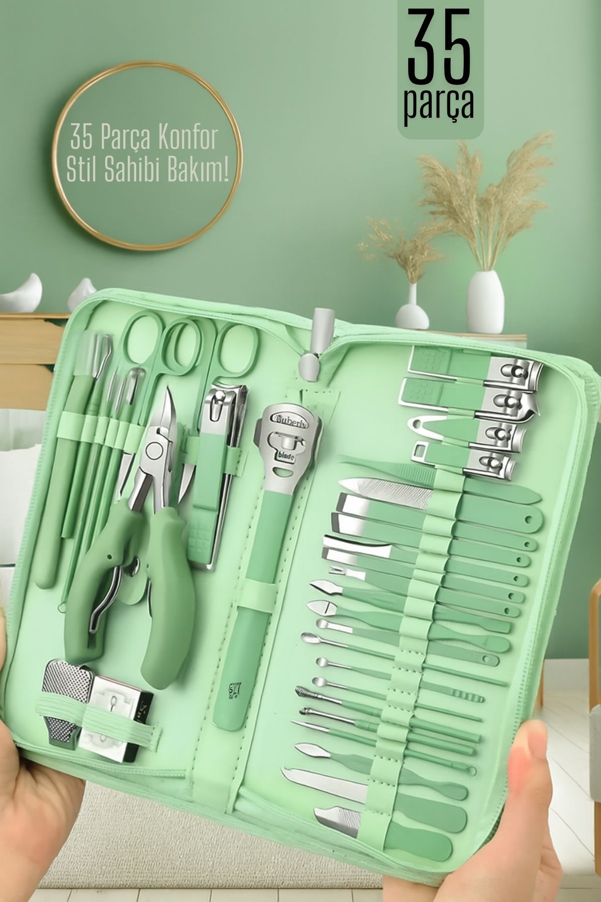 35 Parçalı Profesyonel Manikür Pedikür Seti – Bakım Çantası | Evde Profesyonel Tırnak Bakımı 722163