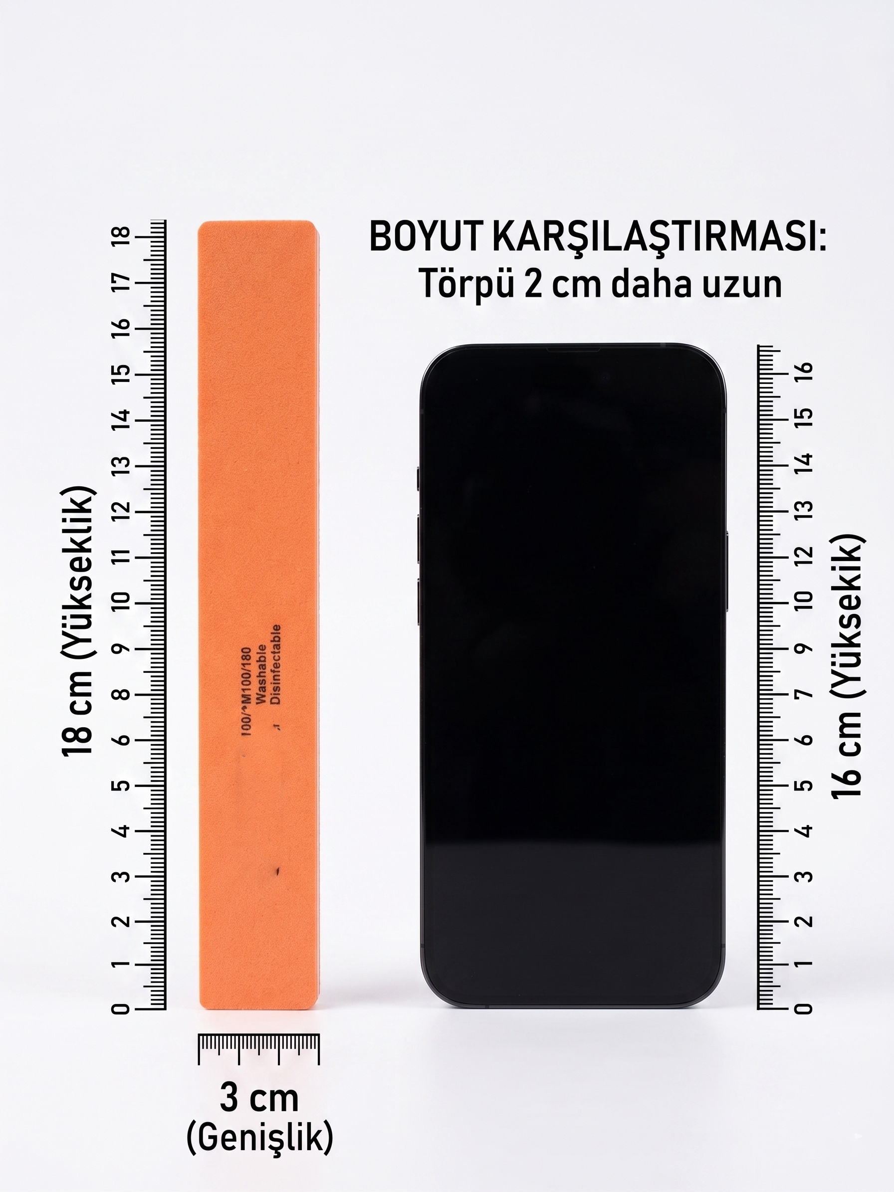 Profesyonel Tırnak Törpüsü 2'li Set 100/180 Grit Kalıcı Oje Protez Tırnak Törpüsü 723128