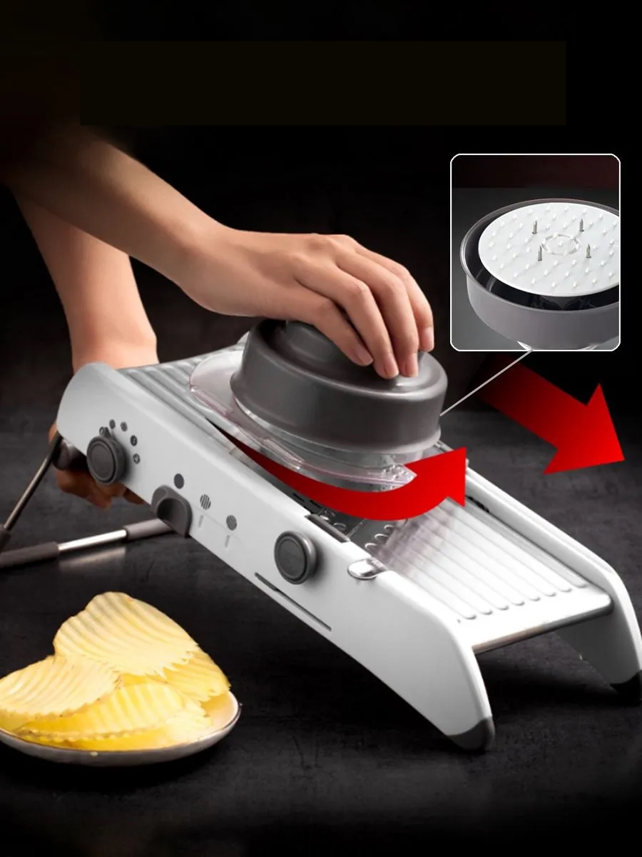 Profesyonel Mandolin Rende Sebze Doğrayıcı - 18 Fonksiyonlu Ayarlı Jülyen Dilimleyici 723134