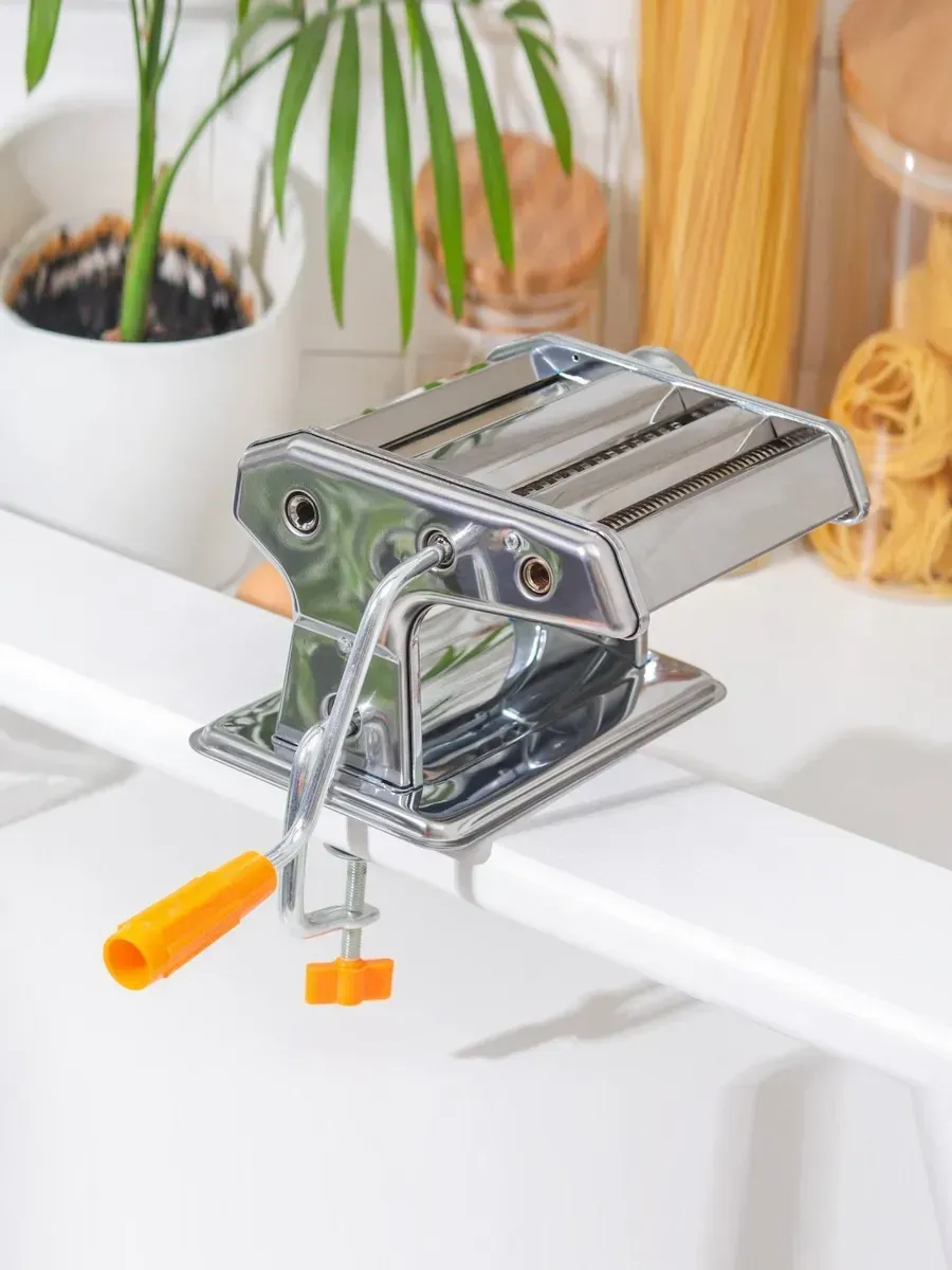 Profesyonel Erişte ve Makarna Makinesi - 7 Ayarlı Çelik Hamur Açma Spagetti Makinası  723137