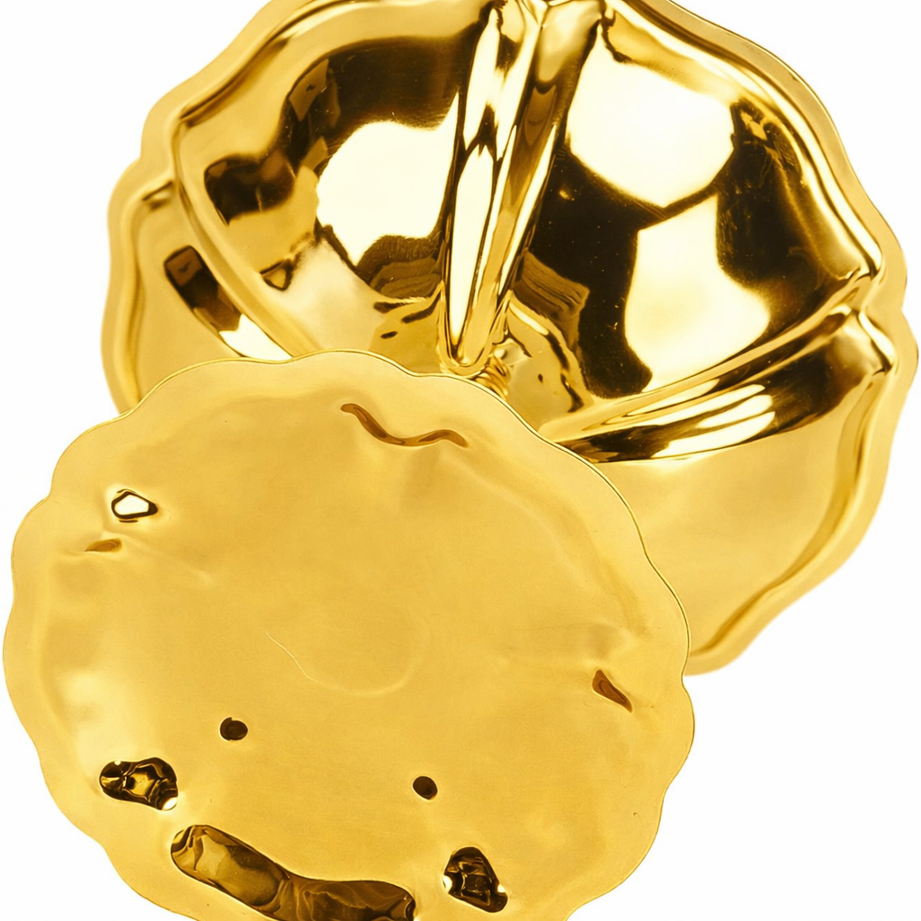 2'li Profesyonel İnox Gold Paslanmaz Çelik Ayaklı Dondurma ve Tatlı Sunum Kasesi Seti 723149