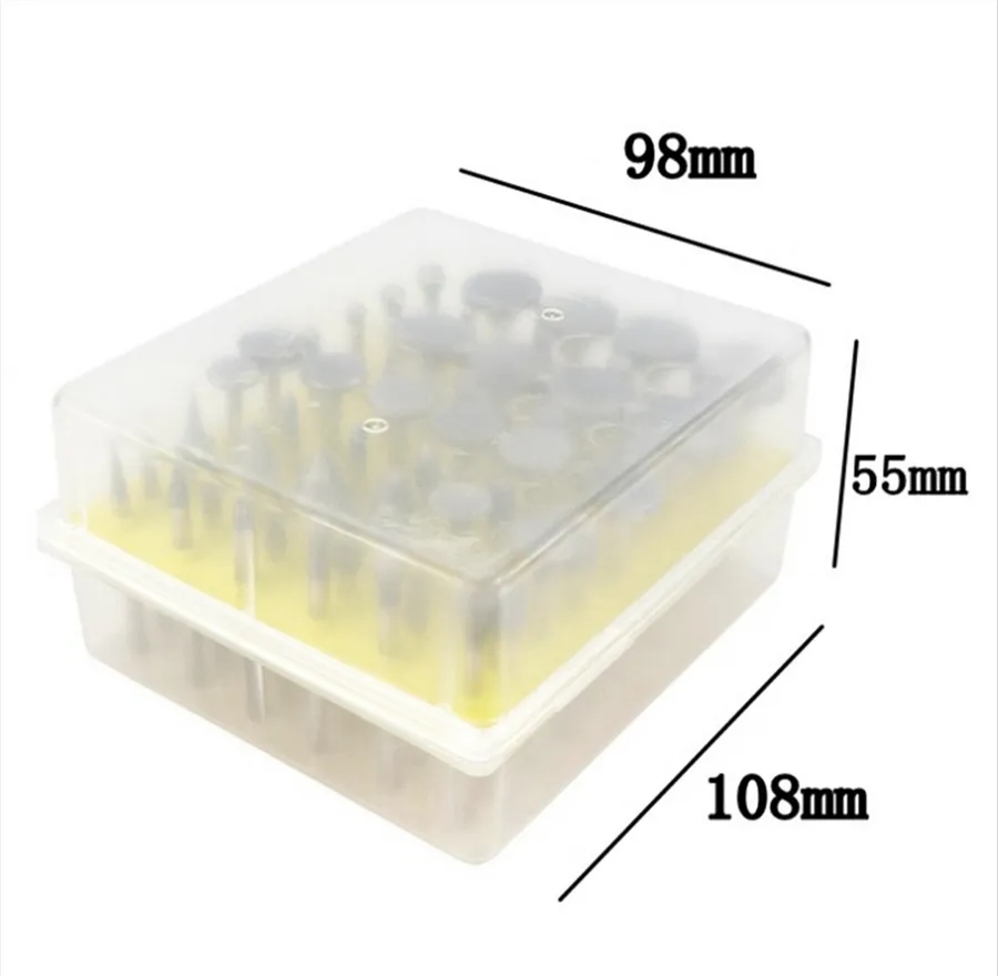 50 Parça Elmas Uçlu Döner Törpü ve Freze Seti - Pedikür Nasır, Topuk, Cam ve Taş İşleme Uçları 723151