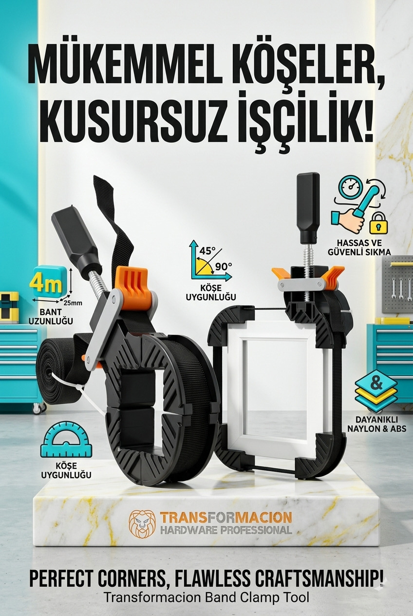 4 Metre Bantlı İşkence - Köşe Sabitleyici Çerçeve Çekçece ve Mobilya Kelepçesi 723152