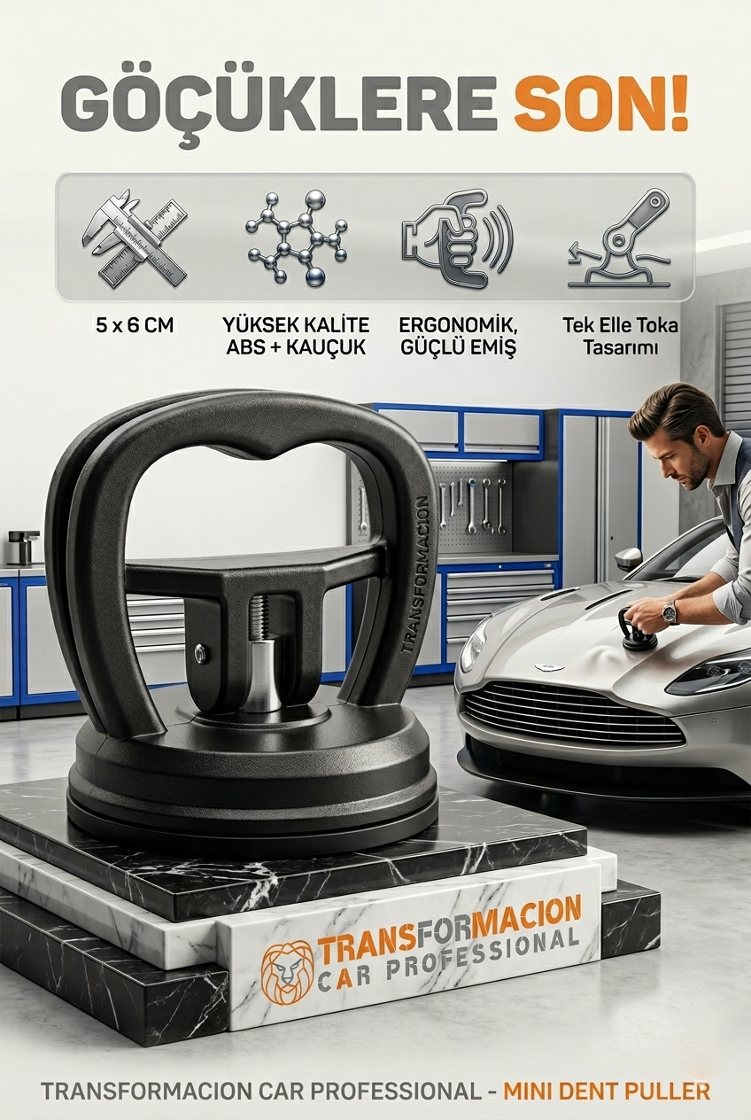 Mini Göçük Düzeltici Vantuz | Profesyonel Kaporta Çektirme Aleti | Boyasız Onarım Seti 723126